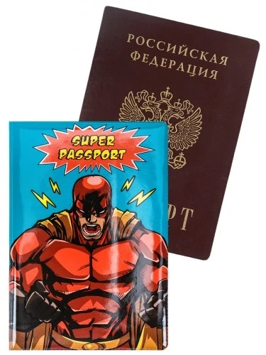 Фото для Обложка для паспорта MILAND Superhero RED ПВХ