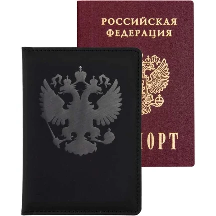 Фото для Обложка для паспорта deVENTE Герб, черная