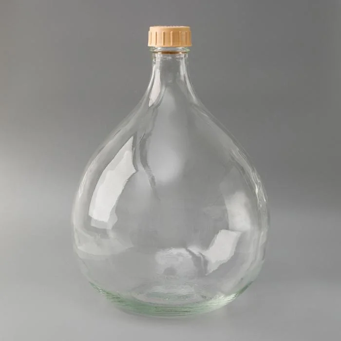 Бутыль стеклянная 11л прозрачная с крышкой Дамижана 7017700