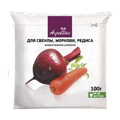 Агровита Для свеклы, моркови, редиса 100гр Нов-Агро