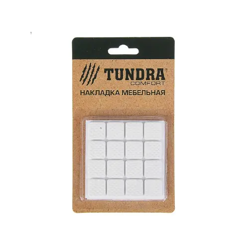 Накладка мебельная TUNDRA, 18х18 мм, 32 шт полимерная белый, 3609857