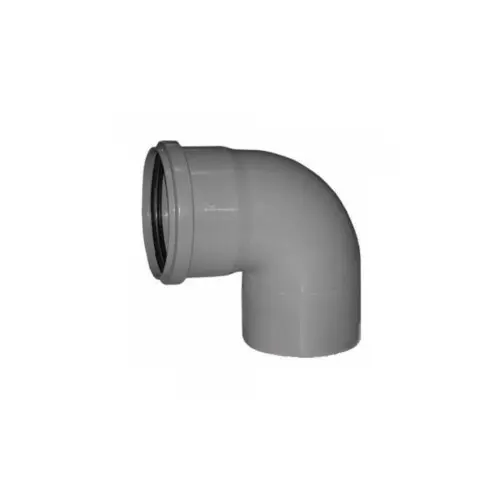 Отвод канализационный ПП Ду 40 мм / 90° с кольцом