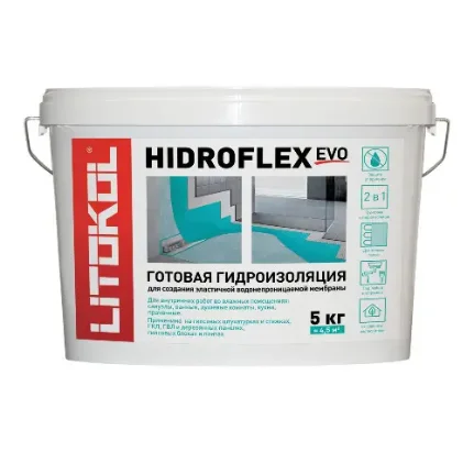 Фото для Мастика LITOKOL HIDROFLEX - гидроизоляция, 5 кг