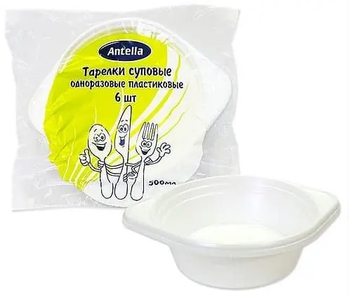 Тарелка Antella суповая глубокая 6шт, пластик