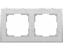 Рамка Werkel на 2 поста серебряный WL06-Frame-02
