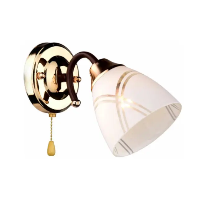 Настенный светильник РОССВЕТ РС20142, BRN+FG/1W, цвет коричневый