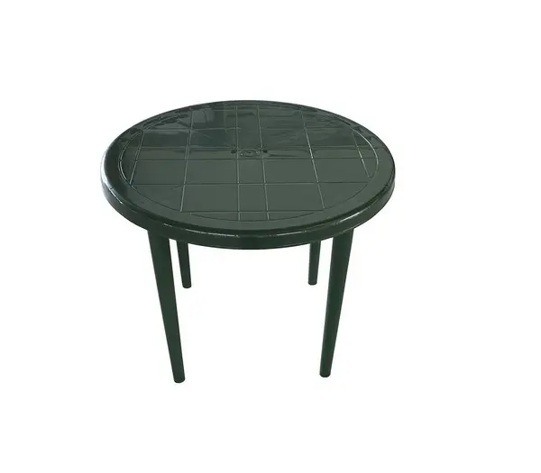 Стол круглый темно-зеленый 900 мм пластиковый