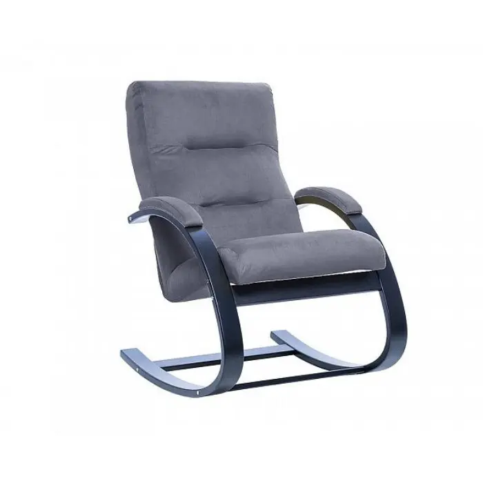 Кресло-качалка Leset Милано Венге, ткань V32 серый велюр