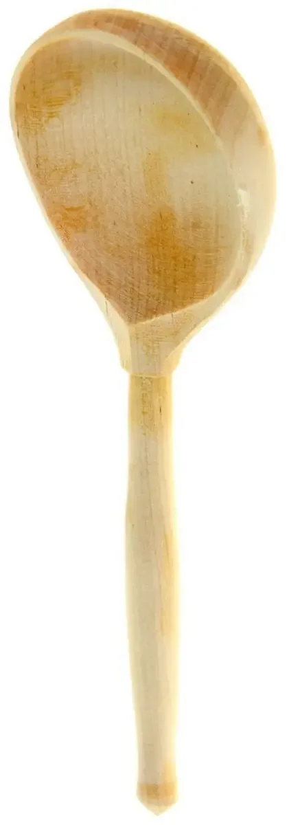 Ложка столовая деревянная без росписи Хохлома 6101/6201