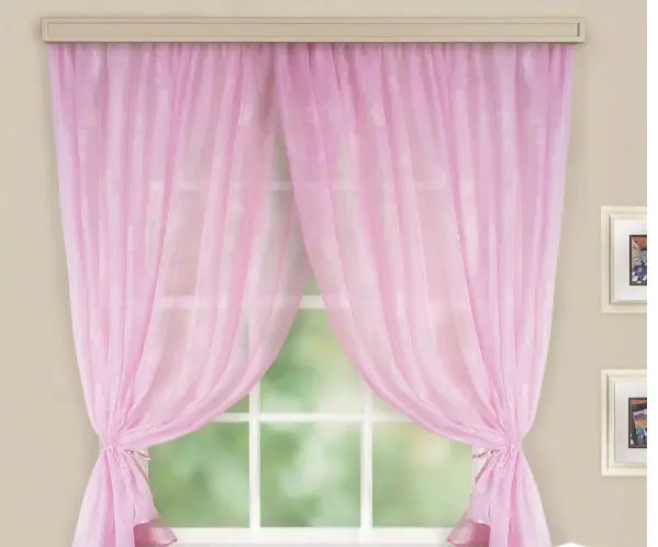 Комплект штор для кухни Witerra Дуэт 500х180 см, цвет розовый