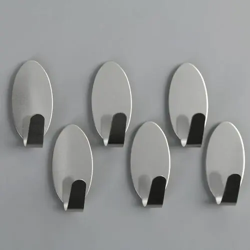 Набор крючков на липучке «Овал», 6 шт, металл, 569588