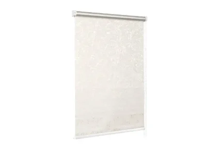 Рулонная штора МАКСИ Delfa Сантайм жаккард "Венеция" 120х170 СРШ-03-29501, белый