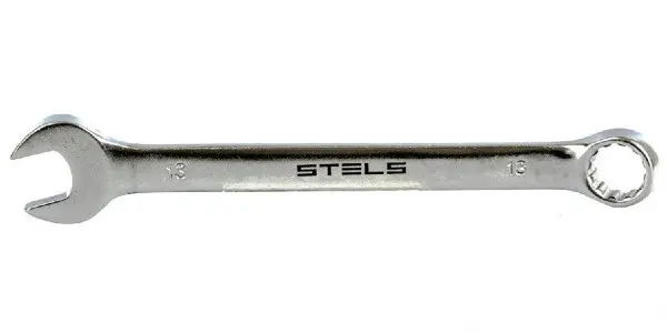 Ключ комбинированный, 10 мм, CrV, матовый хром STELS 15206