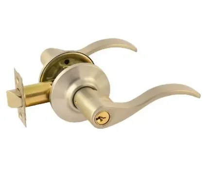 Фото для Ручка защелка Нора-М НН-01 с ключом и фиксатором, матовый никель (комплект - 2шт)