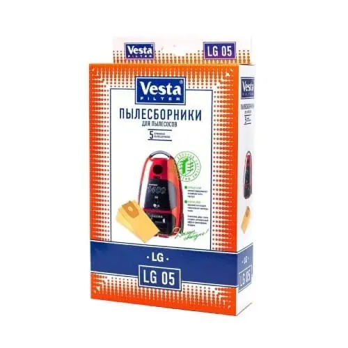 Мешки-пылесборники бумажные Vesta filter LG 05 для пылесосов LG, 5 шт