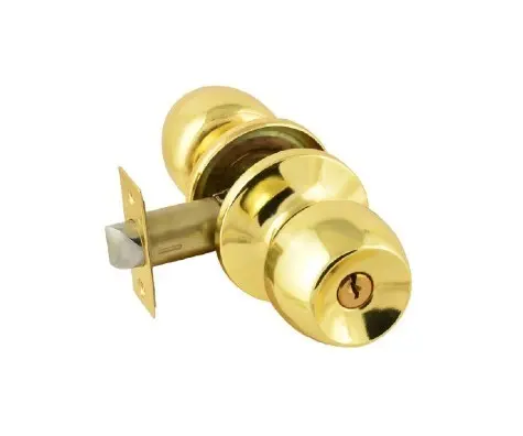 Ручка защелка Нора-М ЗР1-01 с ключом и фиксатором, золото (комплект - 2шт)