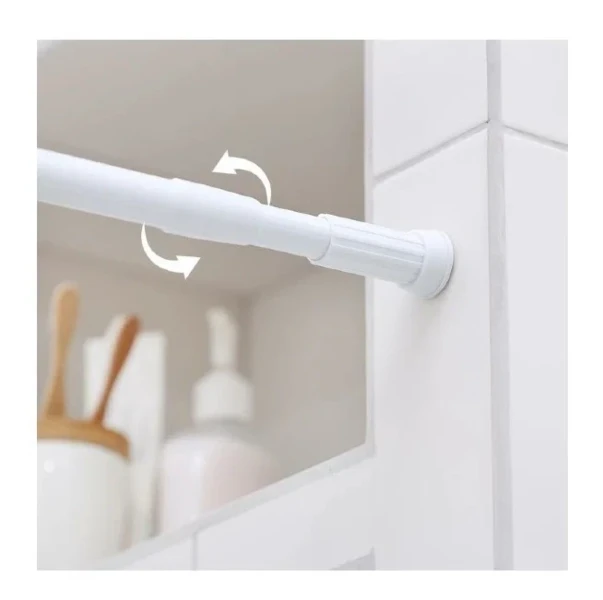 Фото для Карниз для ванной Сантис телескопический 1,4-2,6м, 026116 белый 