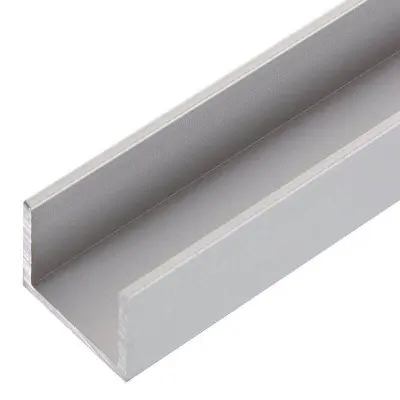 Швеллер алюминиевый 15х20х15х2 мм, 2 м, цвет серебро