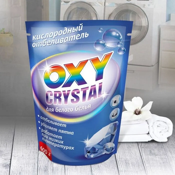 Отбеливатель кислородный Oxy crystal для белого белья 600 г.