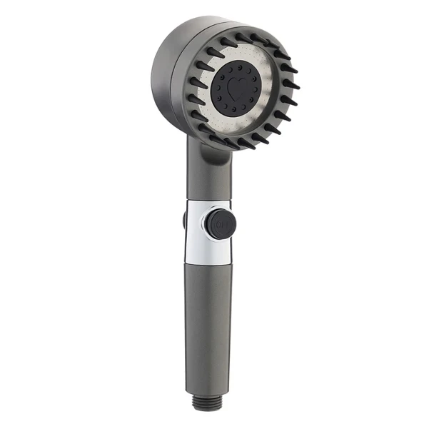 Фото для Лейка для душа с массажным эффектом, 3 режима, с фильтром очистки воды, графит