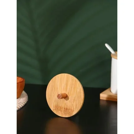 Фото для Крышка для чайника с ручкой BellaTenero «ЭКО», d=8,1 см (7 см), бамбук