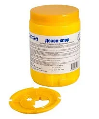 Дезон-Хлор (табл. №300) (в желтой банке для утил. мед. отход + иглосьем + наклейка)