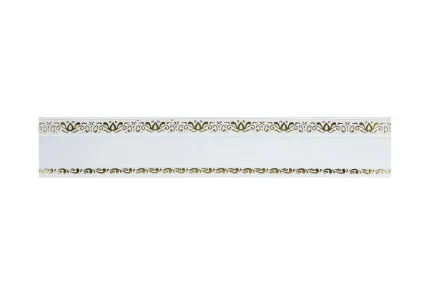 Карниз потолочный Гармония 3,0м белый глянец с фигурными боковинами