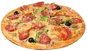 Пицца с грибами и колбасой (1700 гр)