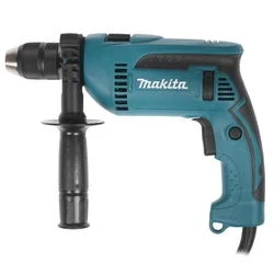 Фото для Дрель Makita HP1641F ударная 680Вт патрон\x3A1.5-13мм быстрозажимной, 2800об/мин, 44800уд/мин, сталь-13мм, дерево-30мм, бетон-16