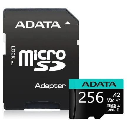 Фото для Карта памяти Micro-SD 256Gb Class 10, A-Data UHS-I U3 AUSDX256GUI3V30SA2-RA1 Premier Pro + adapter