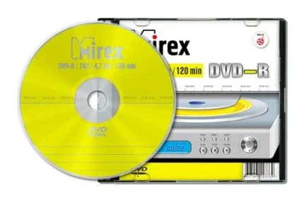 Фото для Диск DVD-R 4.7Gb 16-х Mirex тонкий пластк UL130003A1S (4607001202363)