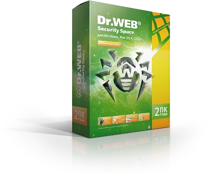 Фото для Программное обеспечение Антивирус Dr.Web Security Space (Security Space + Брандмауэр) (BOX) лицензия на 2 пк на 2 год (BHW-B-24M