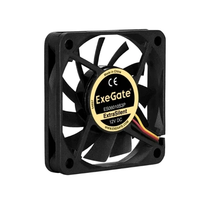 Фото для Вентилятор 60x60x10 ExeGate ES06010S3P Sleeve bearing (подшипник скольжения), 3pin, 2000RPM, 16dBA