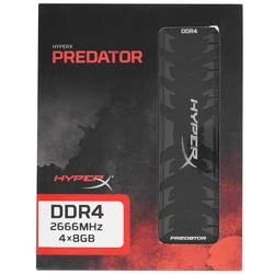 Фото для Память DIMM DDR4 32Gb 2666MHz Kingston HX426C13PB3K4/32 CL13 DIMM (Kit of 4) XMP HyperX Predator