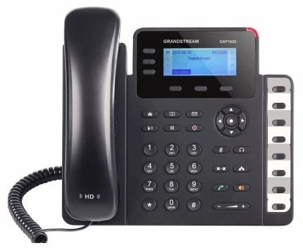 Фото для Телефон IP Grandstream GXP-1630 черный, телефонная книга на 500 контактов, 3 линии, 3 SIP аккаунта, восемь BLF-клавиш, два порта