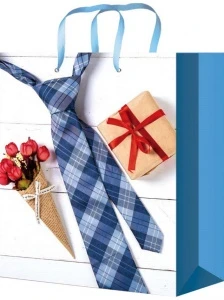 Фото для ПАКЕТ ПОДАРОЧНЫЙ 18*23*10СМ "СТИЛЬНЫЙ ГАЛСТУК"