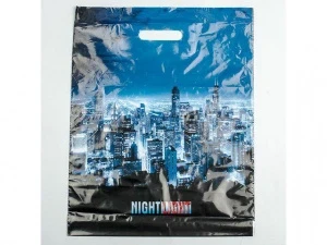 Фото для ПАКЕТ ПОДАРОЧНЫЙ ПОЛИЭТИЛЕНОВЫЙ 38*47СМ ВЫРУБНАЯ РУЧКА 60МКМ (5896, Ночные огни)