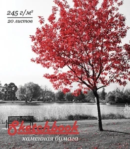 Фото для СКЕТЧБУК НА ГРЕБНЕ А5 20 Л 245Г/М2 "ОСЕНЬ" КАМЕННАЯ БУМАГА