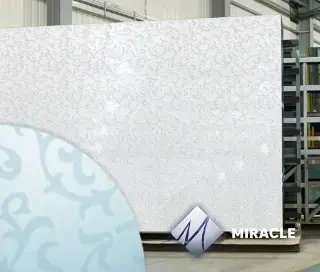 Зеркальный Декор для шкафов-купе и др. элементов интерьера. Glass GL02 Italy White