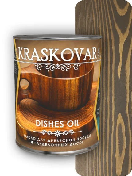 Фото для Масло Kraskovar Dishes Oil для деревянной посуды и разделочных досок палисандр 0,75 л