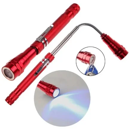 Фото для Телескопический фонарь с магнитом (красный)