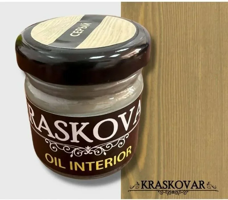 Масло для интерьера Kraskovar Deco Oil Interior Серый 40 мл