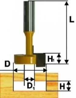 Фото для Фреза пазовая конструкционная Т-образная D12,7, H13, L51//Энкор