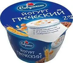 Йогурт Савушкин Греческий 140гр злаки/лён 2%*6 (БЗМЖ)