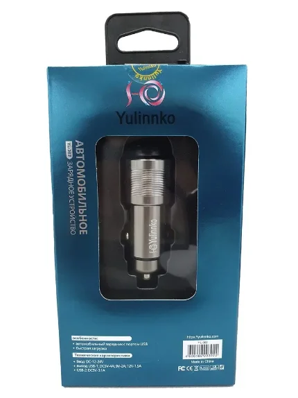 Фото для Автомобильное зарядное устройство Yulinnko YL-302 2xUSB QC 3.0