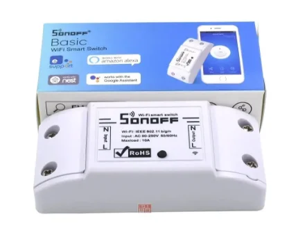 Фото для Реле Wi-Fi Sonoff Basic, один канал 220В 10А, с Wi-Fi (управление со смартфона отовсюду)