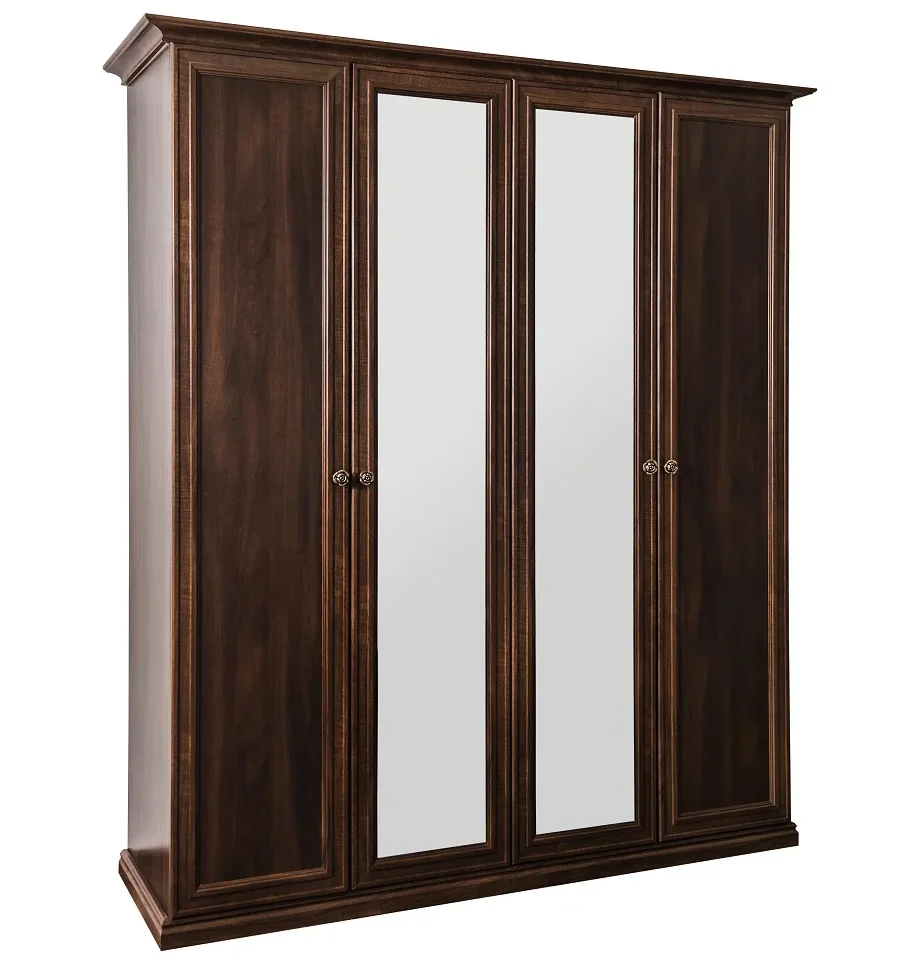 Шкаф "АФИНА" 4-дверный (2+2) с зеркалом караваджо