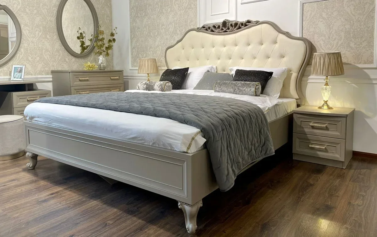 Кровать "МОККО" 180*200 см серый камень