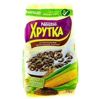 Фото для Завтрак сухой Хрутка 210гр колечки шоколадные *24