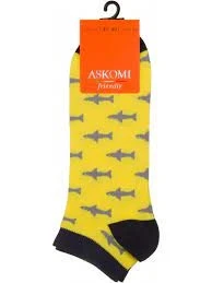 Фото для Носки ASKOMI укороченные р27 желтый арт AF-S4160
